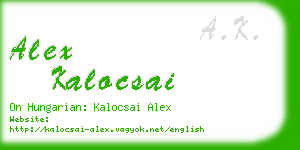 alex kalocsai business card